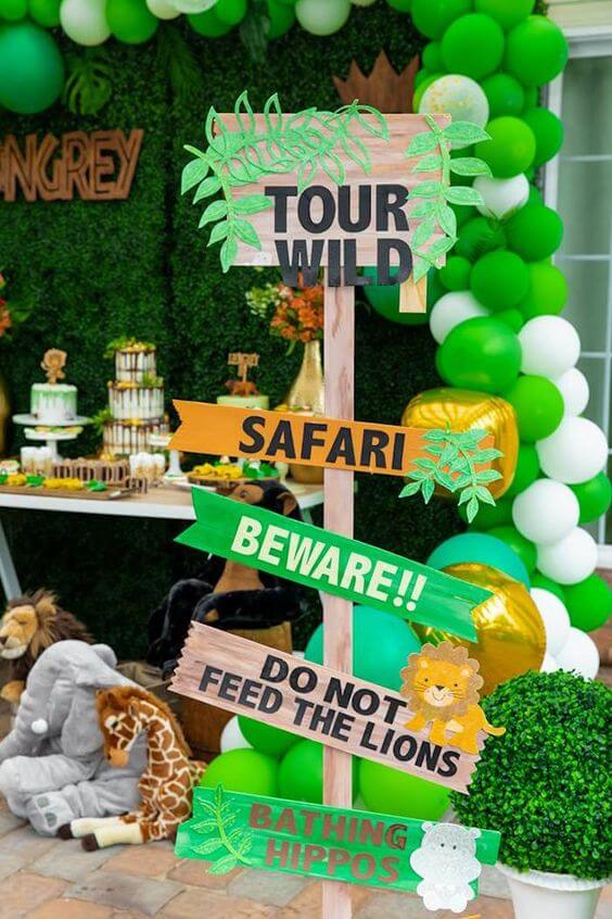 aniversário tema safari