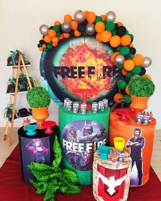 festa tema free fire