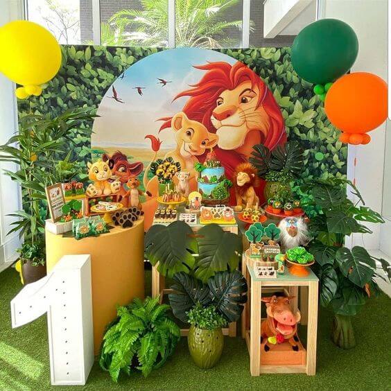 festa infantil tema rei leão