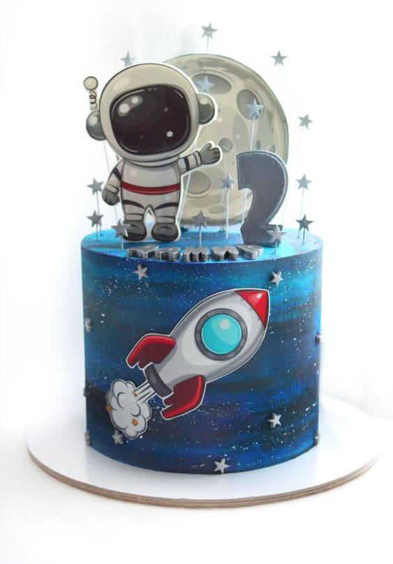 bolo infantil astronauta