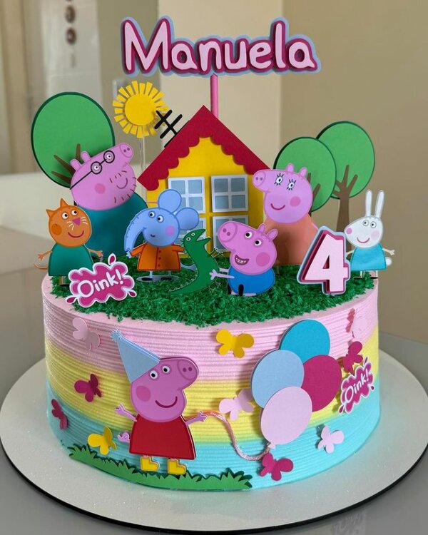 ideia bolo peppa pig