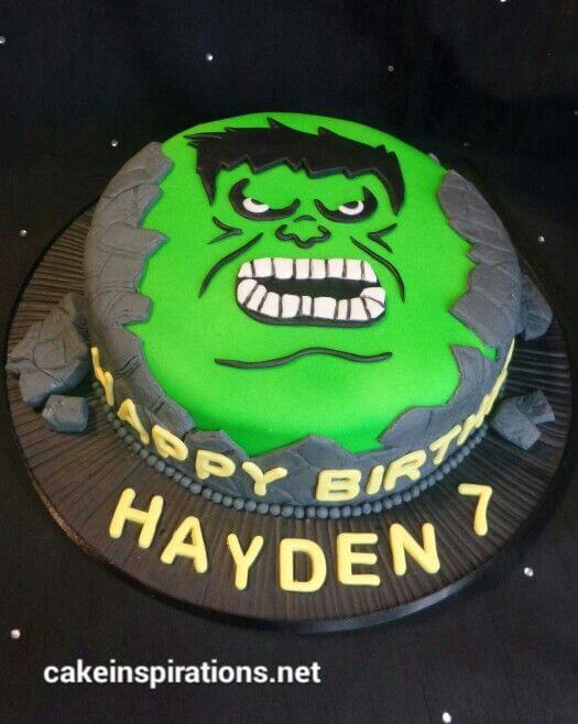 bolo para festa do hulk