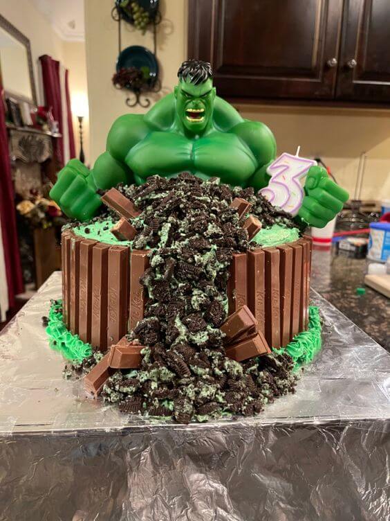 ideia bolo do hulk