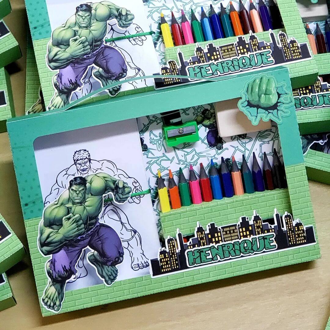 kit para colorir do hulk