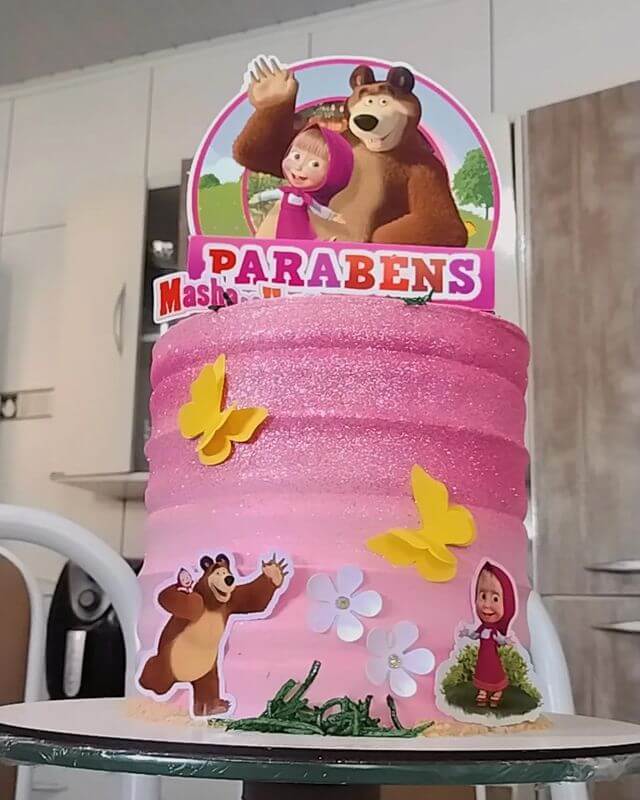 +100 Ideias Incríveis de Bolo Masha e o Urso para Festa Infantil