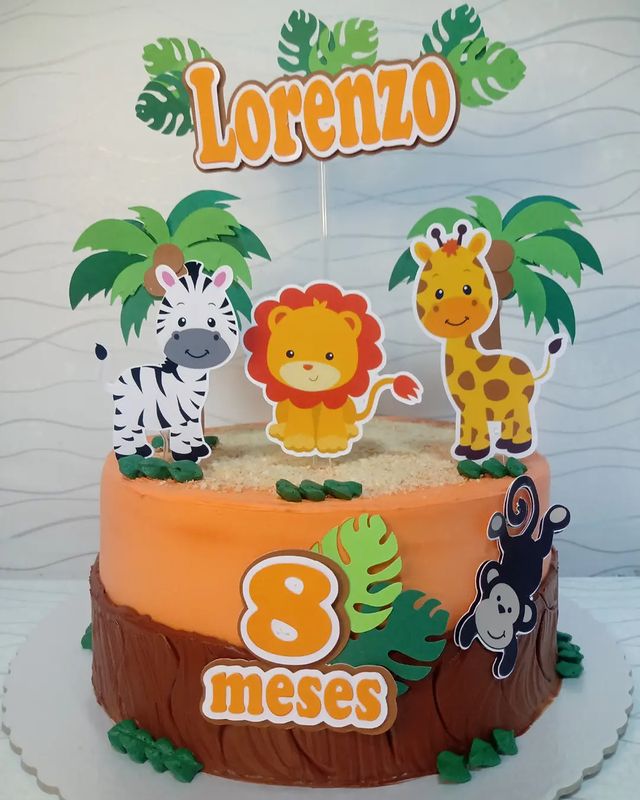 bolo mesversário safari