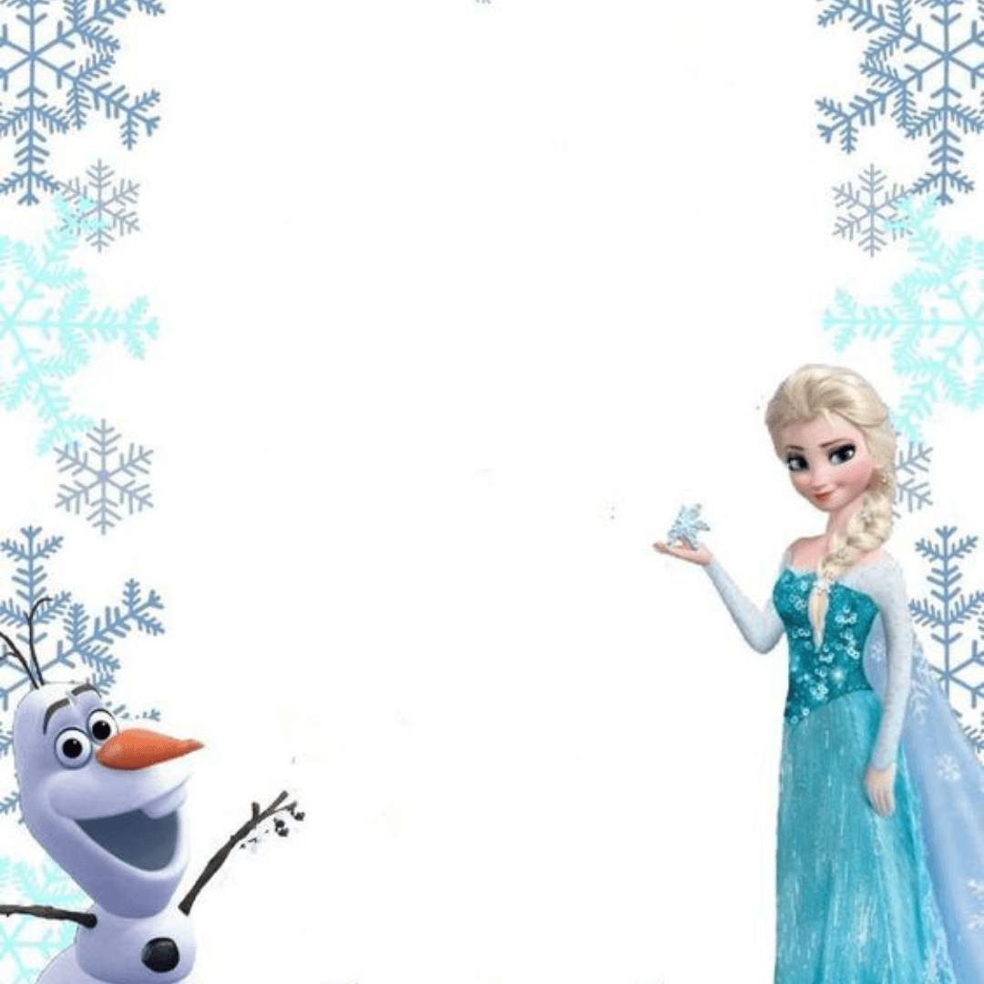 Convite aniversário frozen online para editar Edite Online