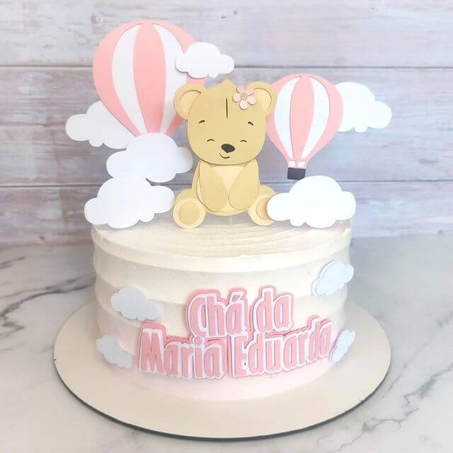 Chá De Bebê Ursinha 35 Ideias Encantadoras Bolo Guaraná