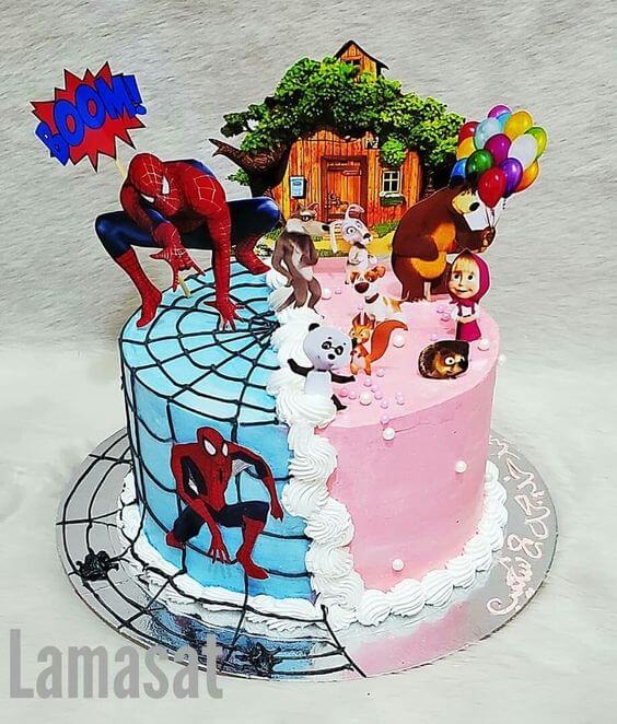 bolo homem aranha e masha