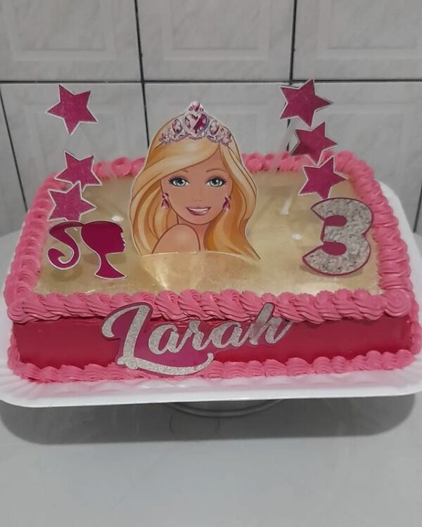 BOLO DA BARBIE A FEBRE DO MOMENTO 😍 / UMA DECORAÇÃO LINDA ROSA COM  BRILHO@PARISCAKEDESIGNER 