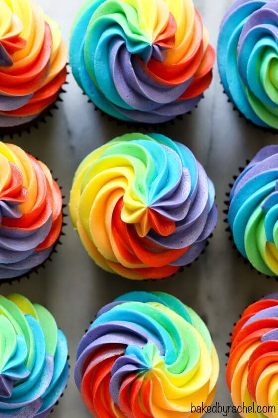 cupcake colorido infantil