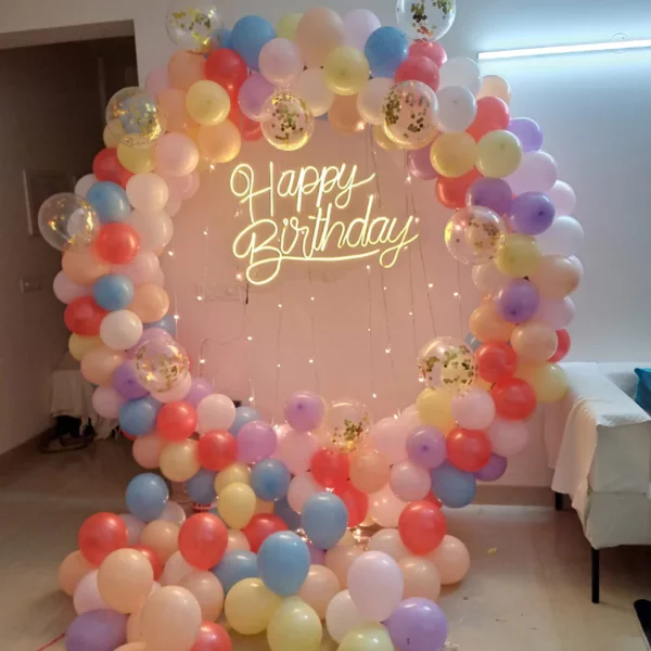 balões arco festa