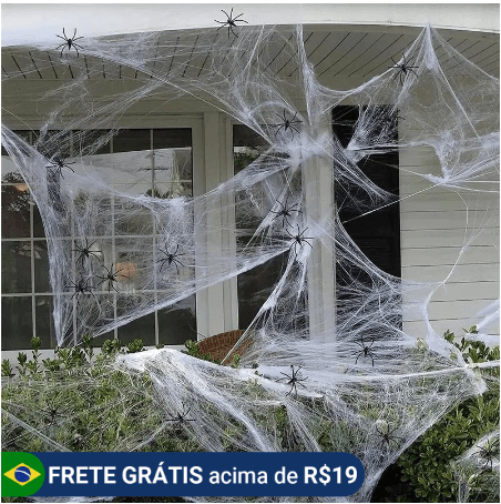 teia para decoração halloween