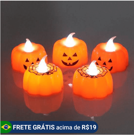 velas led decoração halloween