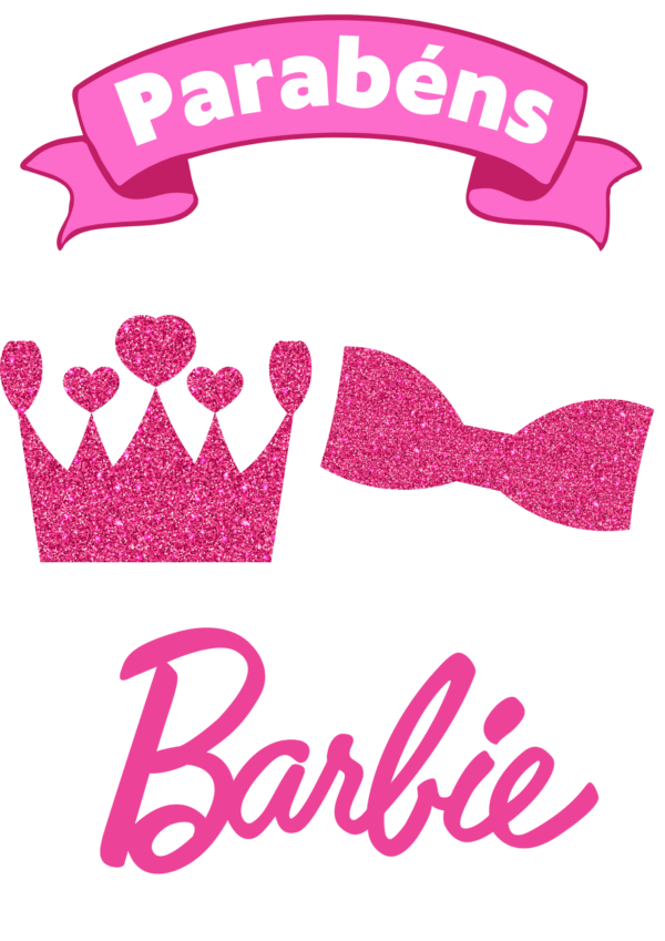 Topper de bolo Barbie para imprimir