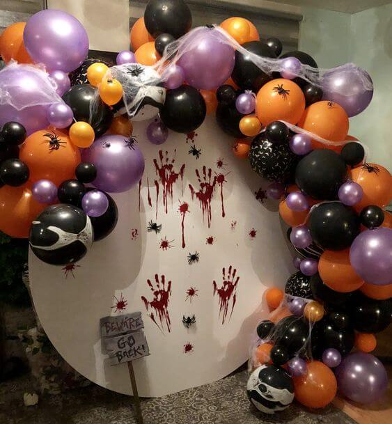 marca sangue decoração halloween