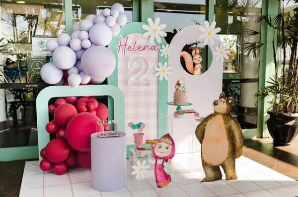 festa de aniversário infantil 2 anos tema masha e o urso
