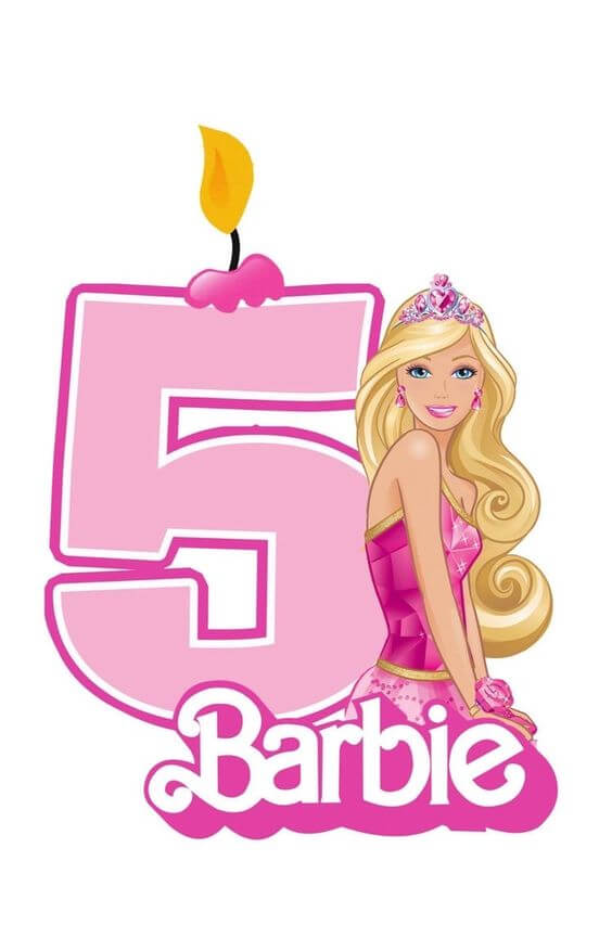 Topper bolo da barbie png