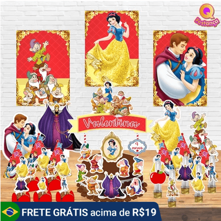 kit decoração branca de neve