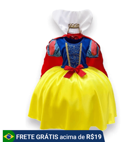 fantasia festa princesas disney branca de neve