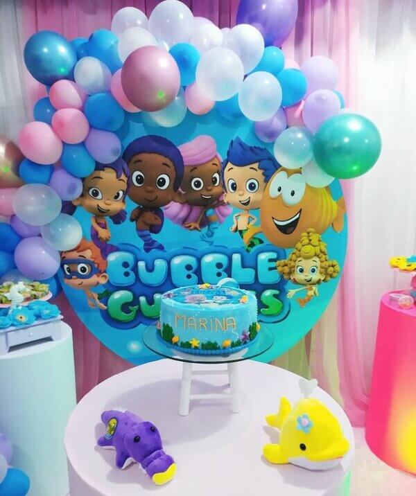 decoração bubble guppies azul