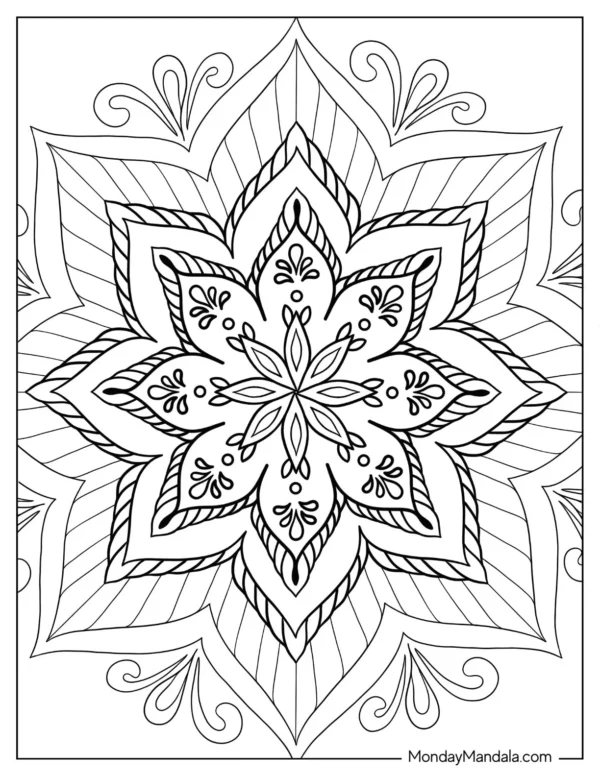 desenho de flores para colorir difícil