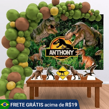 kit para festa infantil em casa tema dinossauro