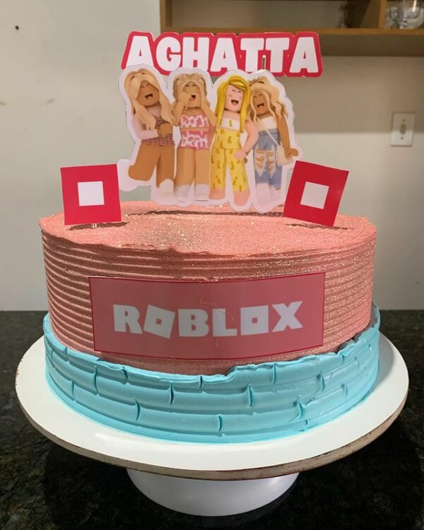 bolo festa infantil roblox feminino