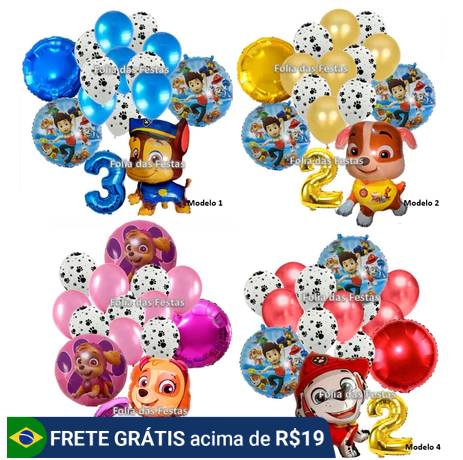 balões decoração patrulha canina