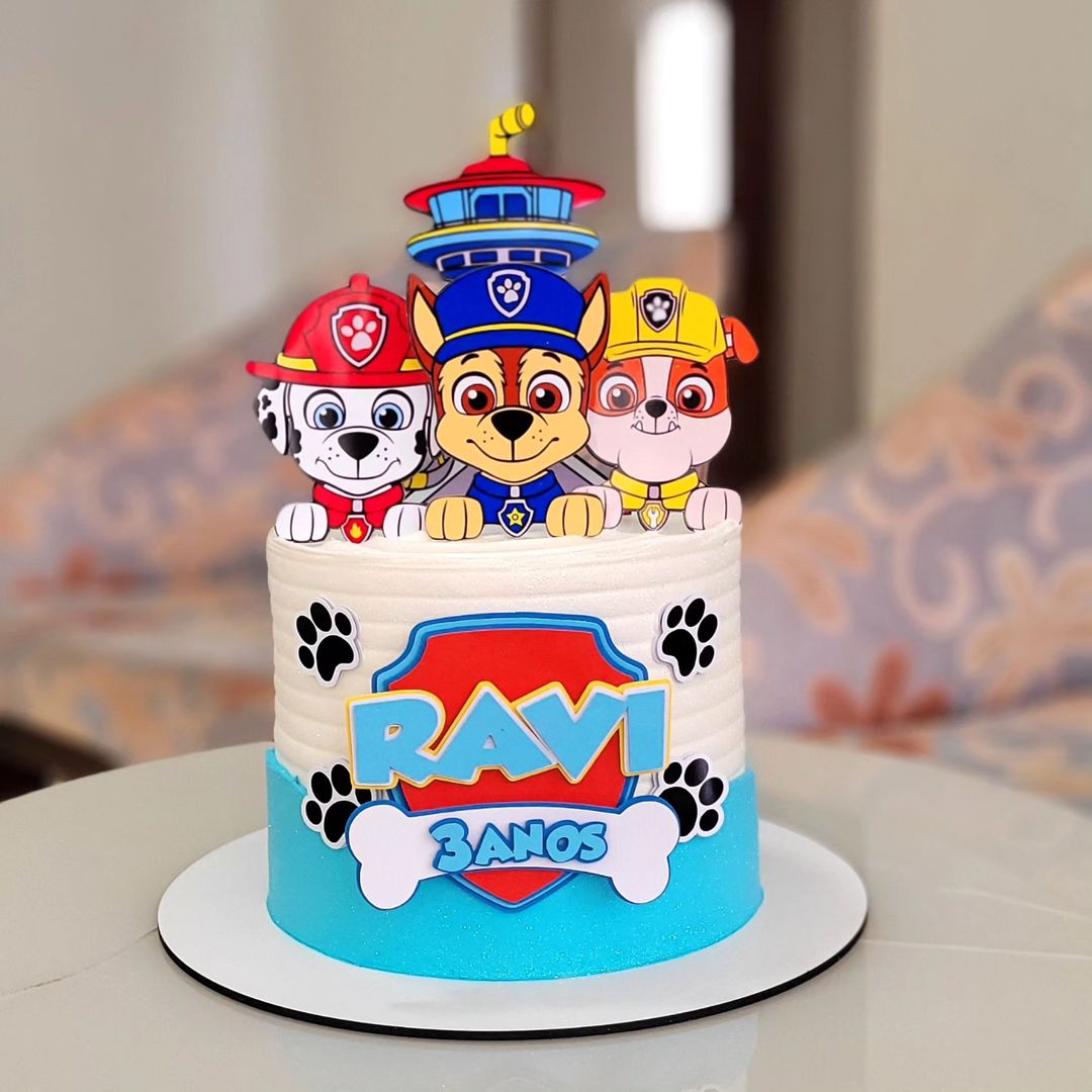 Bolo da Patrulha Canina: +75 ideias, dicas, tutoriais e mais