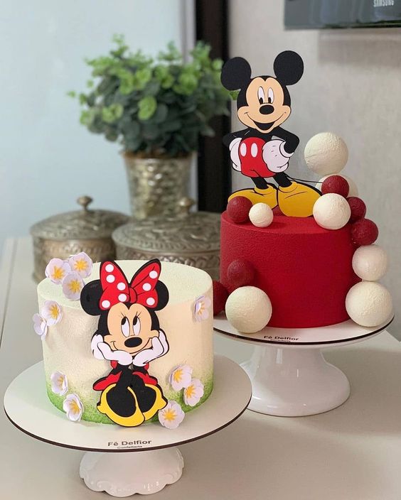 bolo festa infantil mickey e minnie