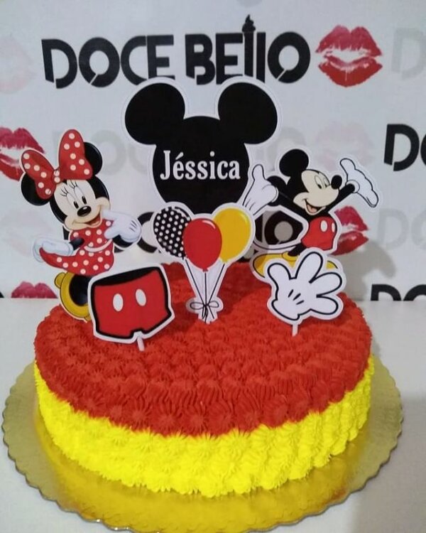 bolo festa infantil mickey e minnie