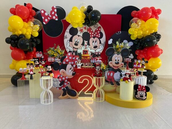 decoração tema mickey e minnie