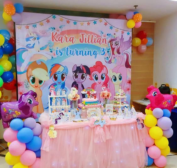 decoração my little pony com tule