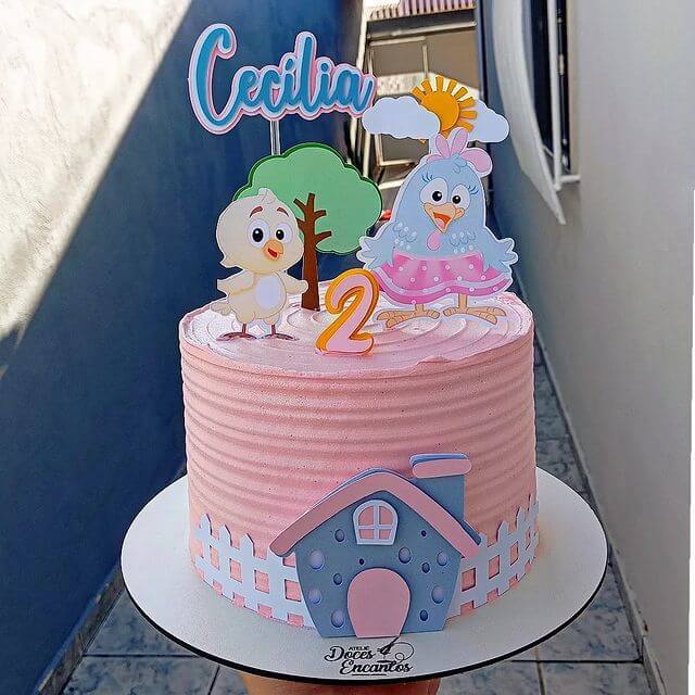 Bolo Galinha Pintadinha Rosa: +55 ideias e como criar