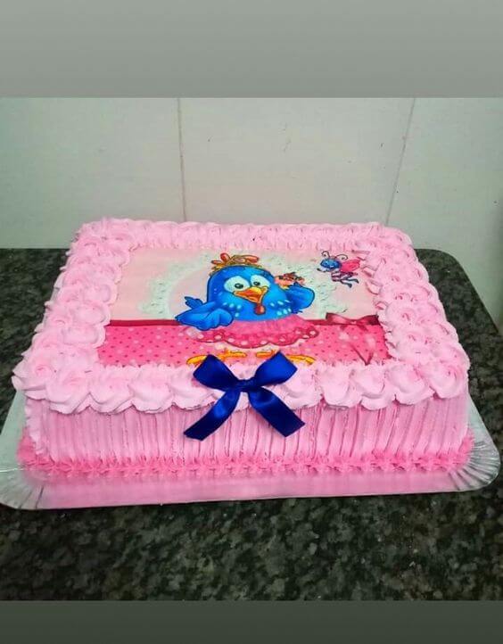 bolo festa infantil galinha pintadinha rosa