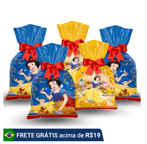 ideia lembrancinha branca de neve saquinho