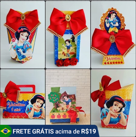 lembrancinha branca de neve festa infantil