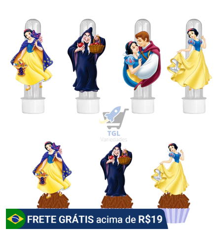 tubete lembrancinha branca de neve