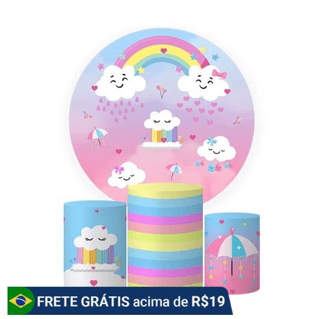 decoração 1 ano menina chuva de amor