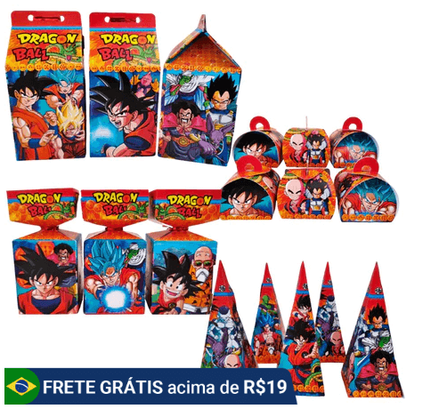 caixa lembrancinhas festa infantil dragon ball