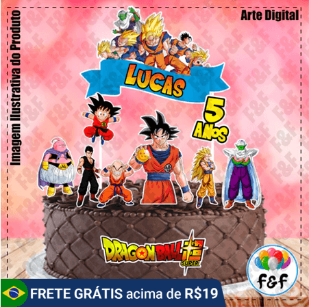 topo de bolo festa dragon ball