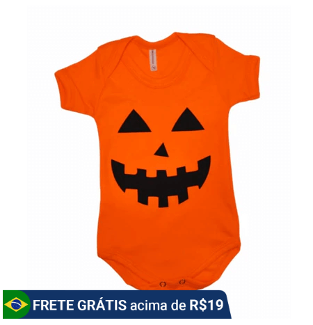 body para fantasia de halloween abóbora