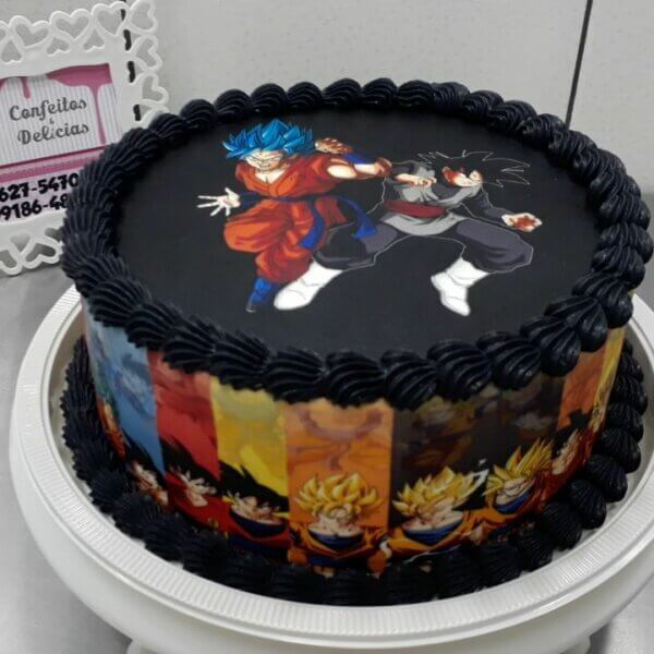 ideia de bolo festa infantil dragon ball