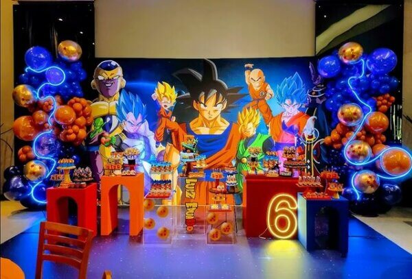 festa infantil tema dragon ball z