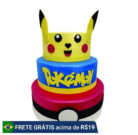 bolo festa infantil pikachu