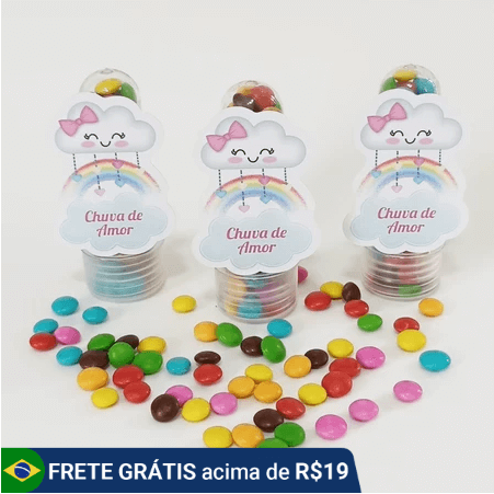 tubete decoração chuva de amor