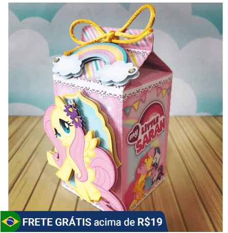 caixa lembrancinha festa my little pony