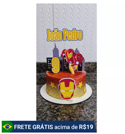 topo bolo homem de ferro