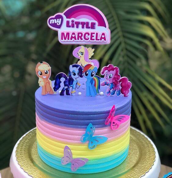 ideia de bolo festa infantil menina my little pony